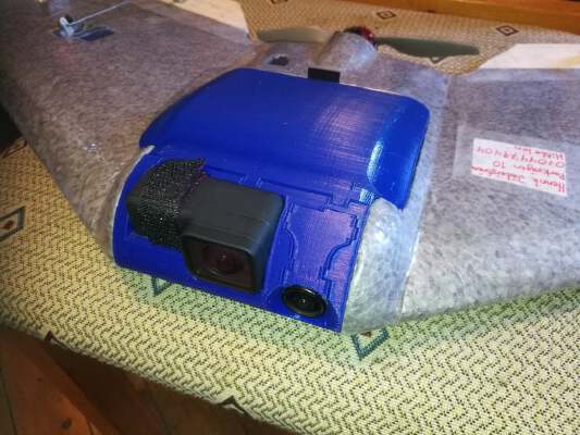 S800 Nose with hinged Canopy and covers for Foxeer mini 1.8mm and Gopro Hero 7 - VERSION 2 | 3d print model