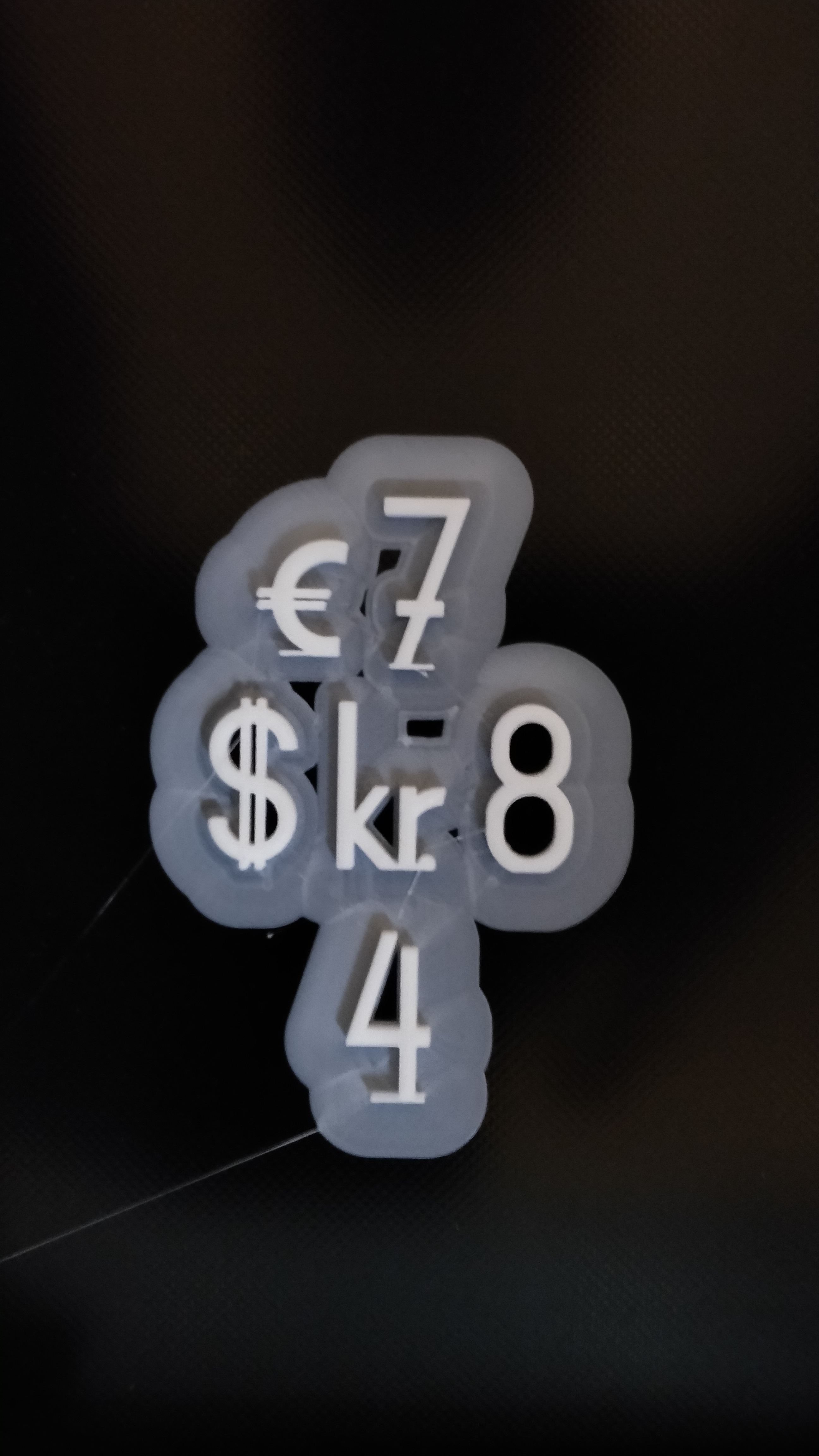Price stand and numbers