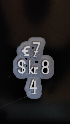 Price stand and numbers | 3d print model
