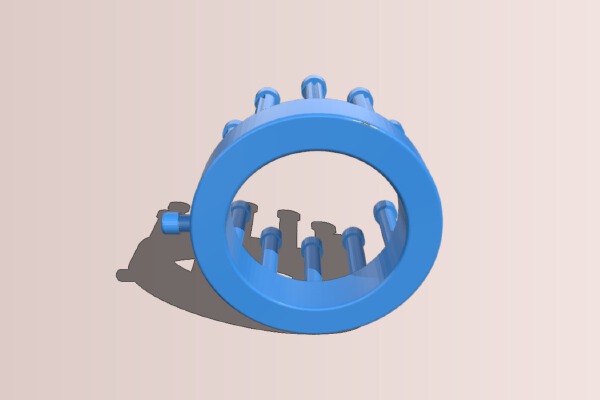 Knitting loom 6cm Diameter, 12 Pins | 3d print model