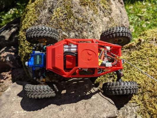 SCX24 Alien frame and extended Surpass motor mount. | 3d print model