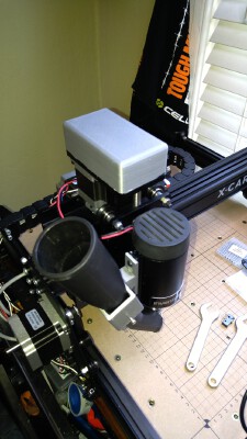 Inventables X-Carve Dust Vacuum Mount for Rigid and other square tips | 3d print model