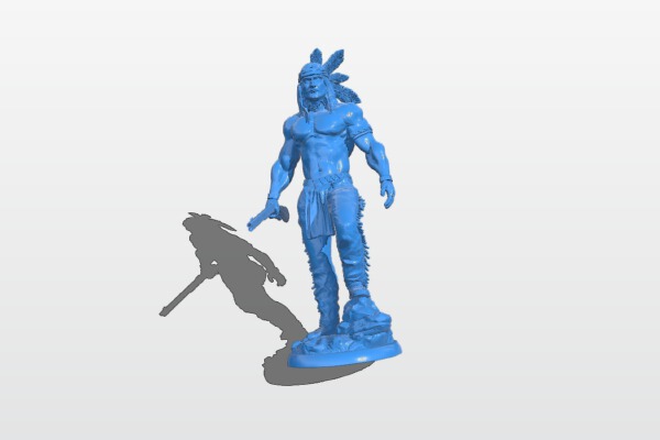 Elite Native American Warrior | 3d print model