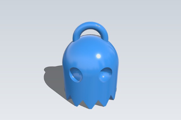 Pacman ghost keychain | 3d print model