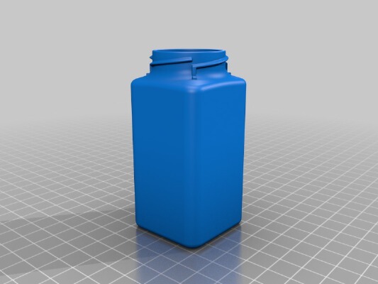 100 / 50 ccm square bottle | 3d print model