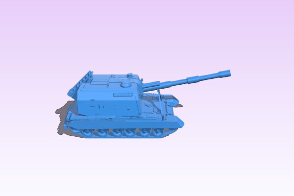 2S19 MSTA SP Artillery (1:216 Scale) | 3d print model