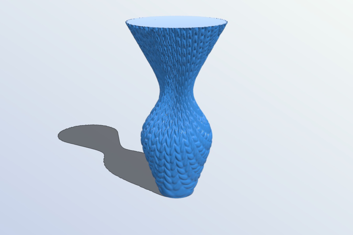 Elliptic knitted vase