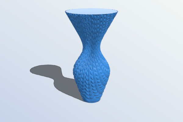 Elliptic knitted vase | 3d print model