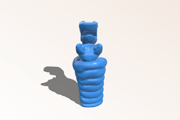 Boa Constrictor in the act of swallowing an animal | 3d print model