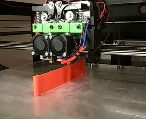 Dual E3D-V6 hot end mount for Solidoodle Workbench or Apprentice | 3d print model