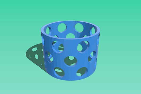 Cylindrical grid (parametric) | 3d print model