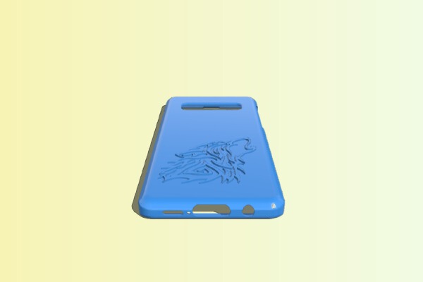 Galaxy s10 Wolf Logo | 3d print model