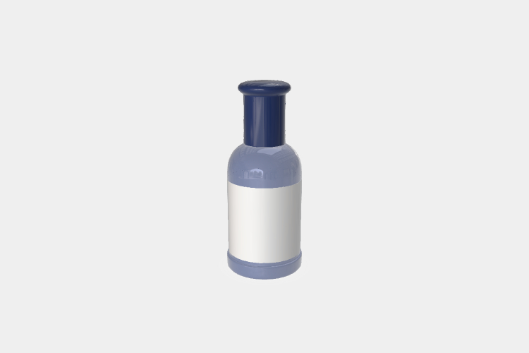 Blue Glass Perfume Bottle Mockup