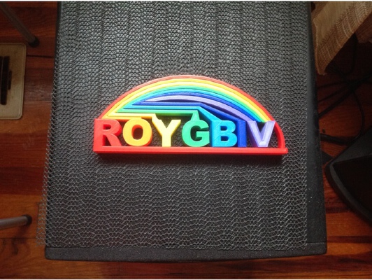 ROYGBIV - The colors in the visible light spectrum | 3d print model