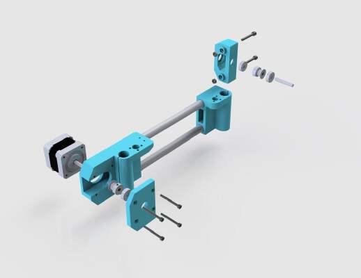 AM8 - X 12mm Upgrade + reinforcement | 3d print model