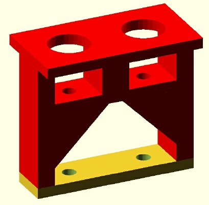 3Racing Sakura D4 AWD base for extra receiver_gyro | 3d print model