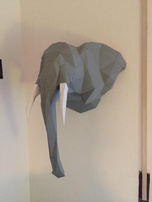 symmetric low poly elephant | 3d print model