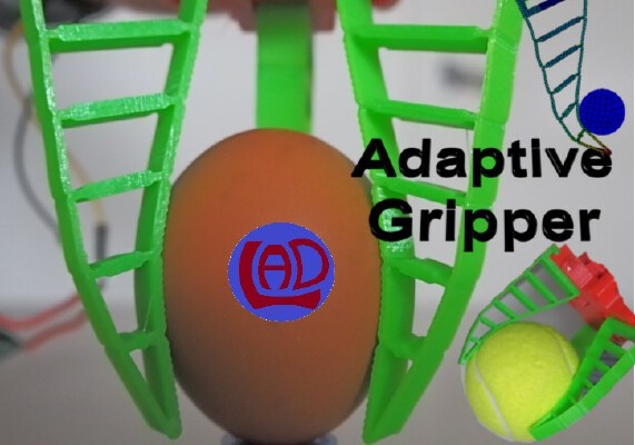 ADAPTIVE GRIPPER-ROBOTIC HAND WITH THREE FINGERS-TPU-FIN RAY EFFECT | 3d print model
