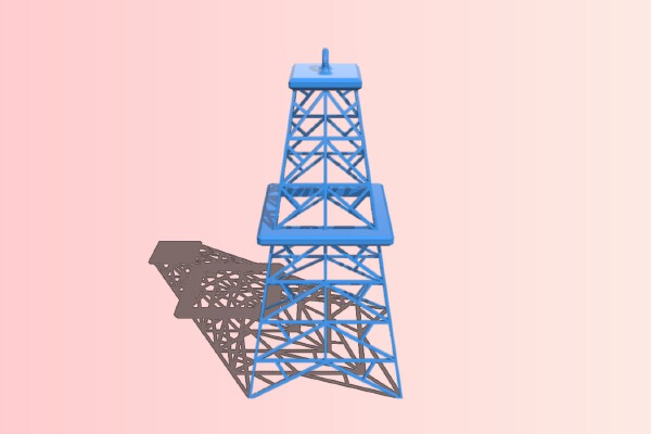 Miniature Oil Derrick | 3d print model