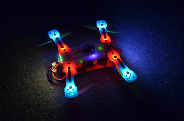 RC LED Drone PM01 Nightflyer - Quadrocopter | 3d print model