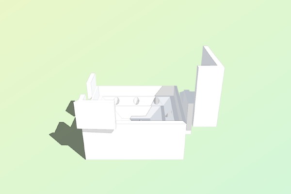 Ender 3 "Big Boi" 35mm Stock Extruder-Fan Muffler_Silencer (No Additional Hardware) | 3d print model
