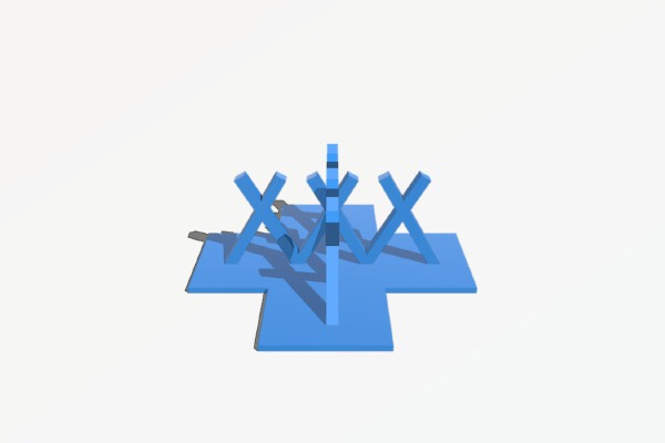 String Test wall x cross | 3d print model