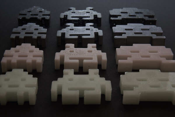 Tiny Space Invaders - for 3 and 5mm Magnets | 3d print model