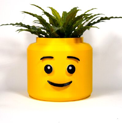 Lego Head Planter | 3d print model