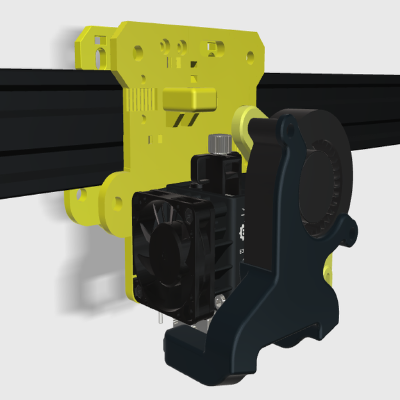 Hemera D-Bot Mount with BL-Touch | 3d print model