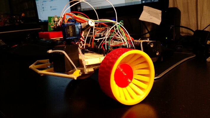 Robot Car Chassis Kit Spoked Wheels - Rims, Tires and knockoffs | 3d print model