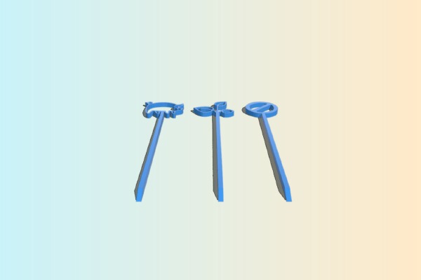 Pig and Veg Toothpicks | 3d print model