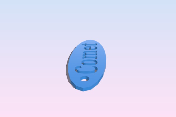 Comet Keychain | 3d print model