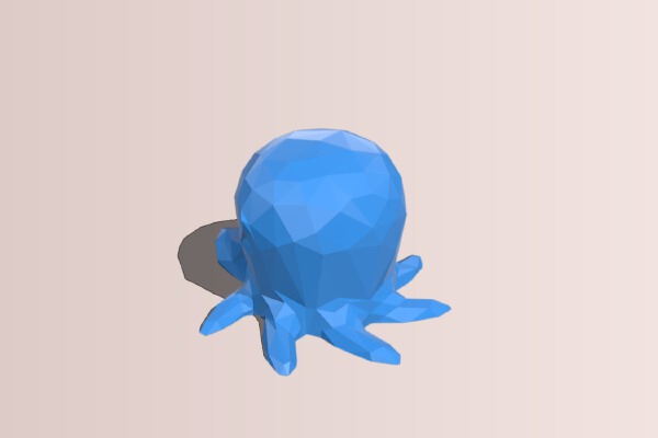 Low Poly Cute Octopus Says Hello! | 3d print model