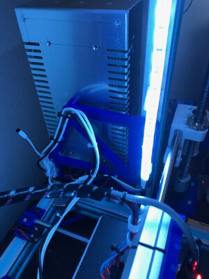 30a 360w Power Supply mount and switch mount for the AM8 frame (2020 or 2040 extrusion) | 3d print model