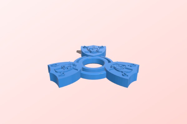 Oakland Raiders Fidget Spinner - Wingnut2k | 3d print model