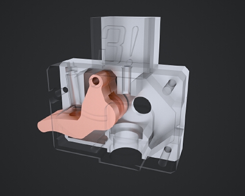 3uP - Extruder E3D v6 + MK8 Drive Gear | 3d print model