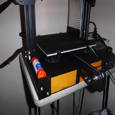 Ender 3 _ Ender 3 Pro - A Better Left Front Drawer with micro SD Card Slot | 3d print model