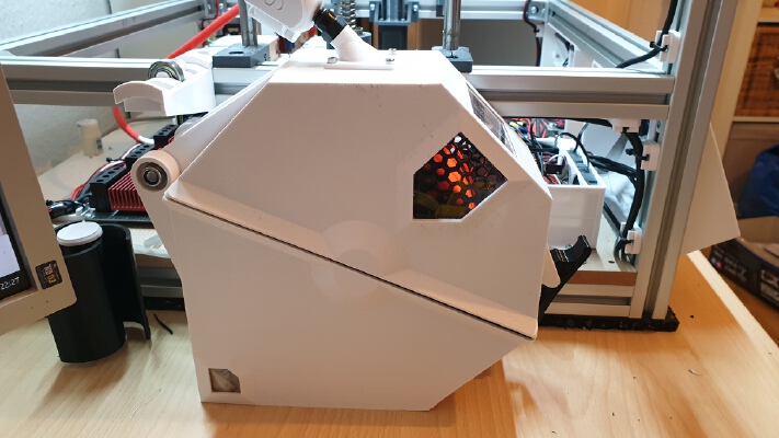 Spool System Spool Holder & Dust Cover (Integrated Hygrometer _ thermometer & Silical Gel Tray) | 3d print model
