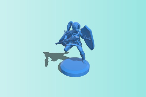 Woman Warrior elf spear maiden | 3d print model