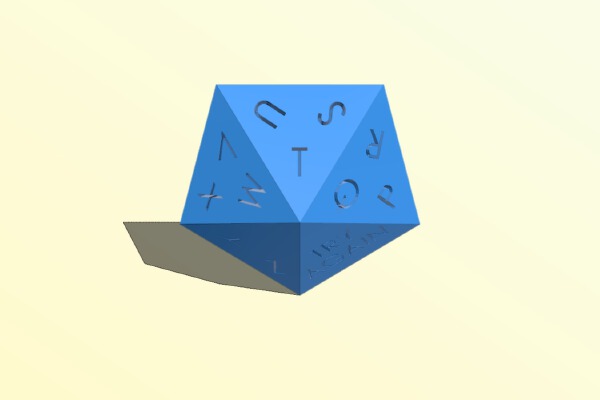 Alphabet Dice | 3d print model