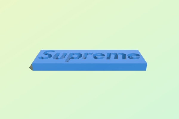 Supreme Box Logo | 3d print model
