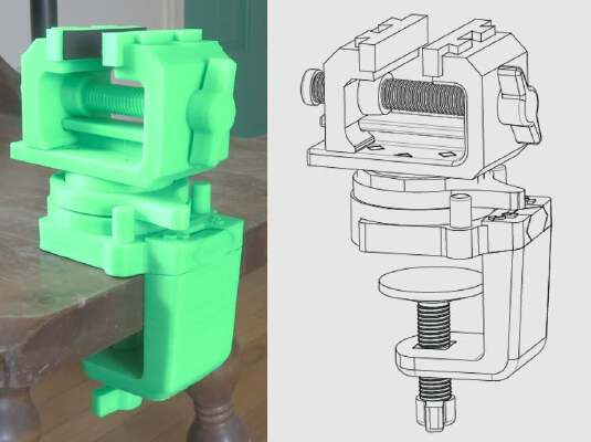 Swivelling Vise "Kermie" | 3d print model