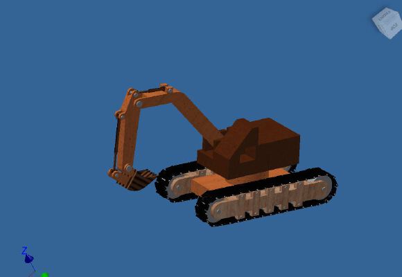 wooden toy excavator | 3d print model