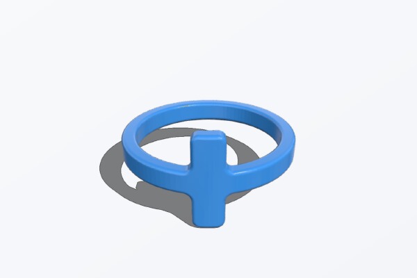 Simple Cross Ring | 3d print model
