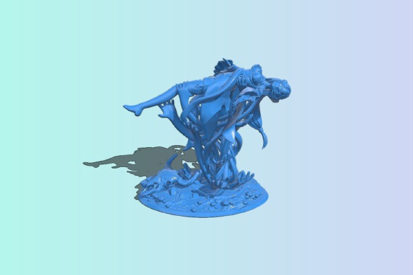 Girl in the dark | 3d print model