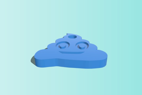 smile poo key chain | 3d print model