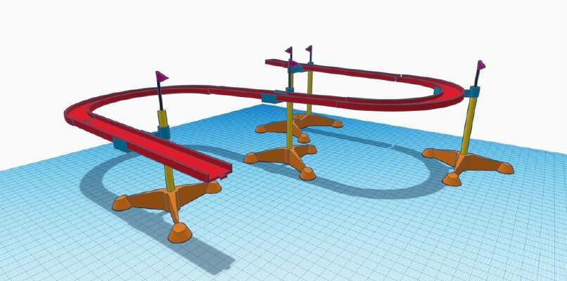 Micro Machines Gravity Track Set | 3d print model