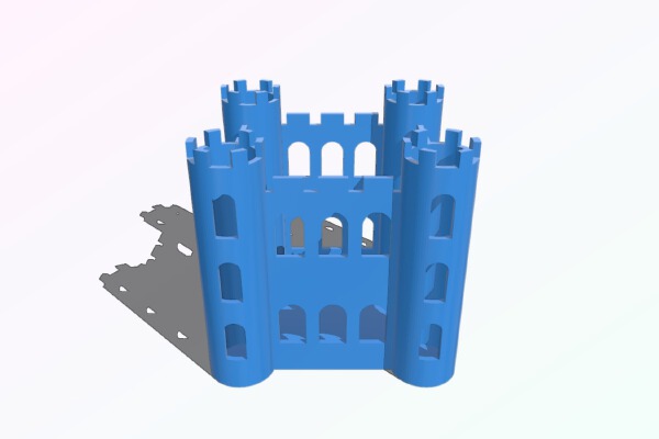 A small castle for 3D printing | 3d print model