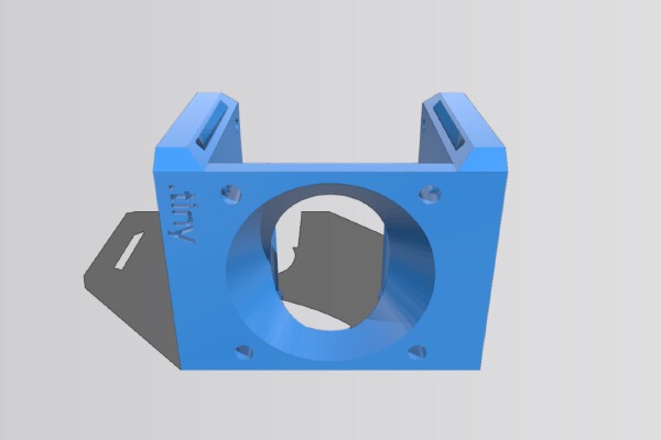E3D v5 40mm Fan duct with Layer Fan .tiny | 3d print model