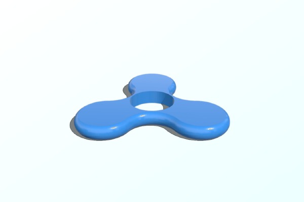 Tri Fidget Spinner Toy ( No outside weight bearings) | 3d print model